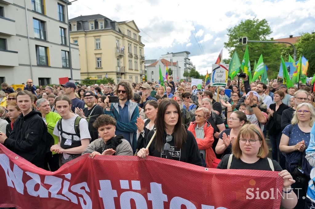 Protest v Berlinu v podporo Matthiasu Eckeju