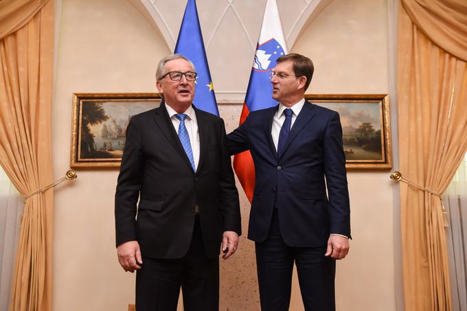 Jean-Claud Juncker in Miro Cerar | Foto: STA ,