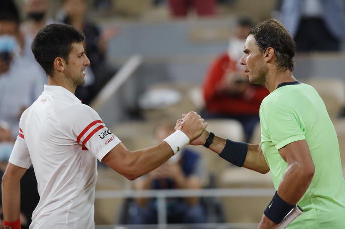 Nadal Đoković Pariz 2021 | Rafa in Nole sta do zdaj igrala 59 medsebojnih dvobojev, s 30:29 pa vodi Đoković. | Foto Reuters