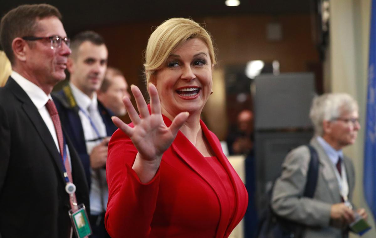 Kolinda Grabar-Kitarović | Hrvaška predsednica Kolinda Grabar-Kitarović je na predvolilnem zborovanju napadla tekmeca Miroslava Škora. | Foto Reuters