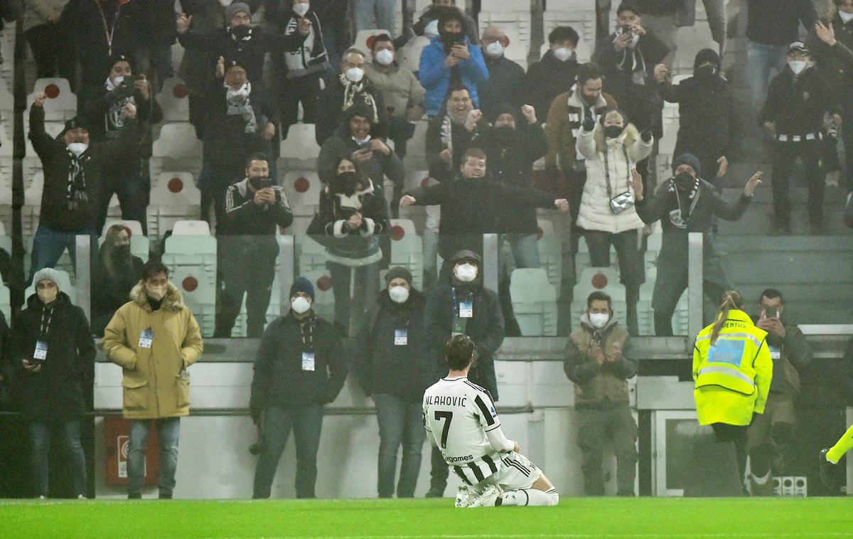 Dušan Vlahović | Dušan Vlahović je za strelski prvenec v dresu Juventusa potreboval le 13 minut. | Foto Reuters