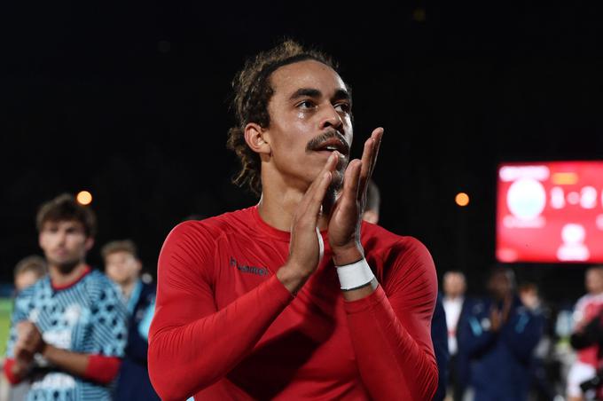 Yussuf Poulsen je dosegel zadnji zadetek za dansko reprezentanco na gostovanju v San Marinu, ko je v 70. minuti zadel za končnih 2:1. | Foto: Reuters