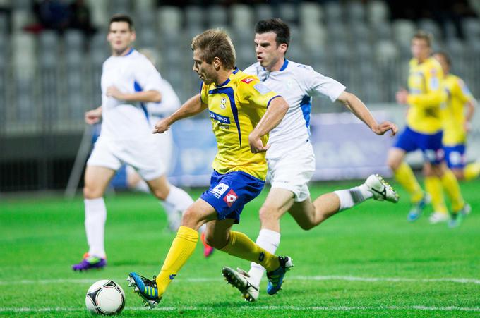 Na Bonifiki je odločilni zadetek za napredovanje v polfinale pokala Slovenije v podaljšku dosegel Matej Pučko in prekrižal načrte Gorici. | Foto: Vid Ponikvar