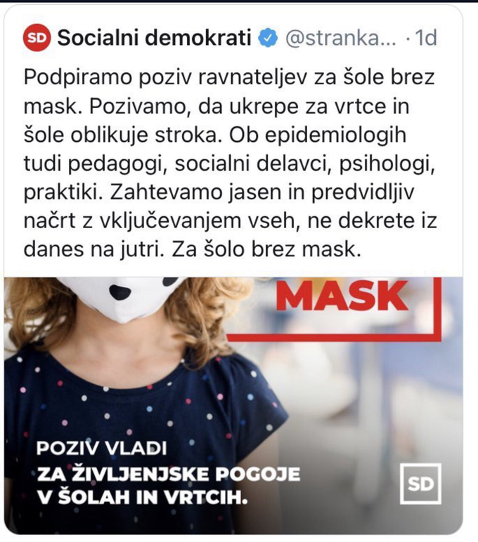 sd maske ravnatelji | Foto: 