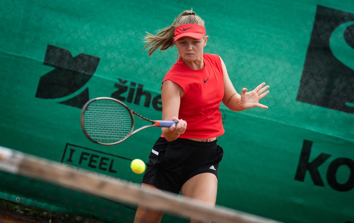 Kristina Novak | Kristina Novak je v četrtfinalu turnirja v Krškem premagala prvo nosilko Živo Falkner. | Foto Vid Ponikvar