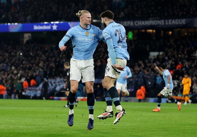 Po podaji Joška Gvardiola je za 1:0 zadel Erling Haaland. | Foto: Reuters