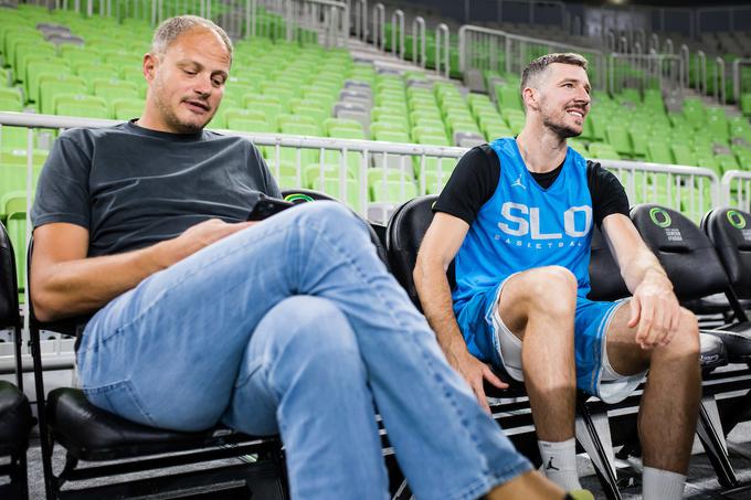 Rašo Nesterović in Goran Dragić verjameta v napredovanje Slovenije v polfinale EuroBasketa. | Foto: Grega Valančič/Sportida