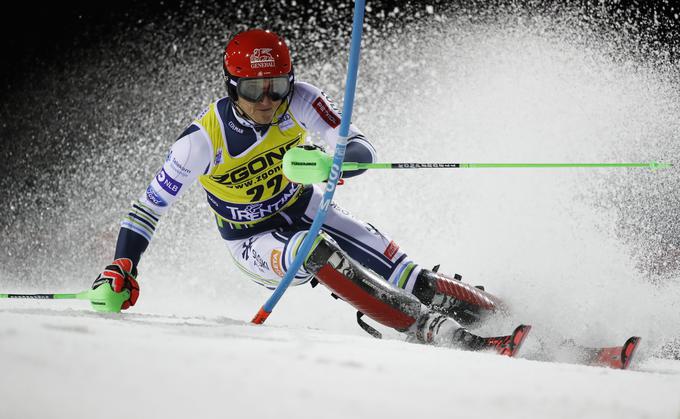 Štefan Hadalin, ki v desni nogi še čuti posledice sobotnega padca na veleslalomu v Alta Badii, je v drugem teku izgubil deset mest. | Foto: Reuters