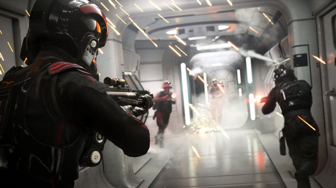 Prizor iz videoigre Star Wars Battlefront II, ki izhaja za vse večje igralne sisteme: osebne računalnike z operacijskim sistemom Windows ter igralni konzoli Plastation 4 in Xbox One.  | Foto: 