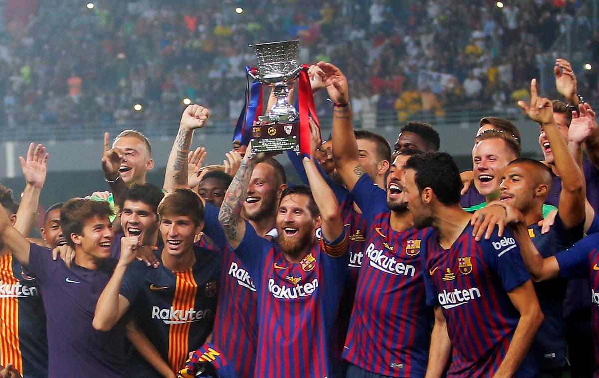 Barcelona Superpokal | Barcelona je lani v dvoboju za španski superpokal premagala Sevillo. | Foto Reuters