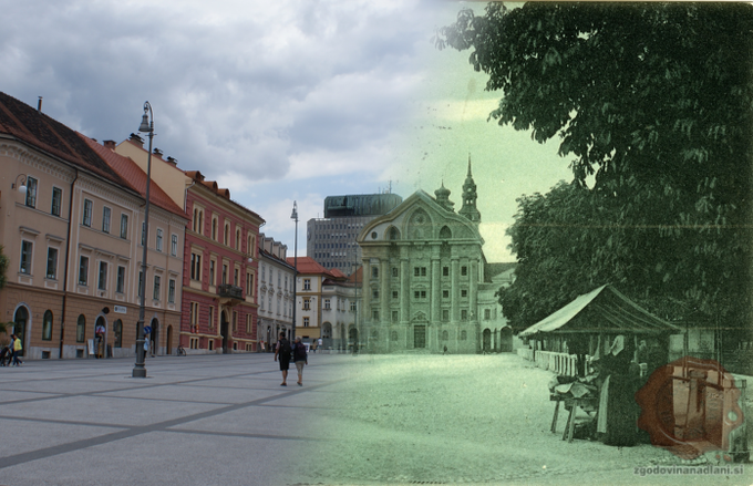 Zgodovina na dlani ponuja tudi več zanimivih primerjav med znamenitostmi Ljubljane nekdaj ni danes. | Foto: 