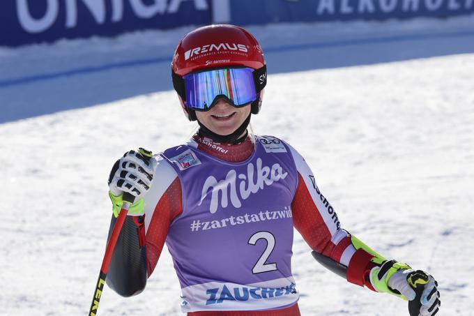 Ariane Raedler je prvič na stopničkah svetovnega pokala. | Foto: Guliverimage/Vladimir Fedorenko