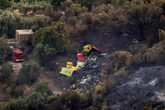 otok Evia, Grčija, nesreča, pilot, letalo, strmoglavljenje | Foto: Reuters