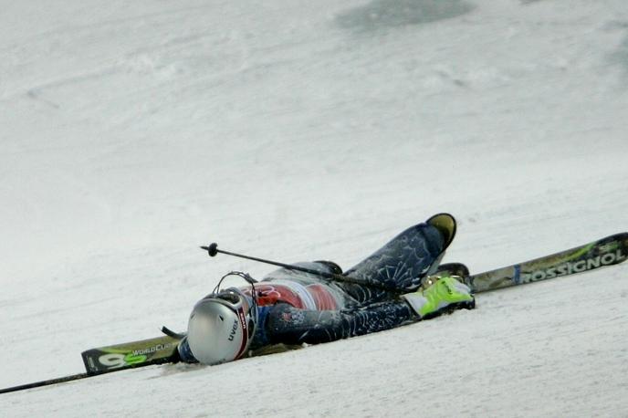 Lindsey Vonn Torino | Lindsey Vonn, takrat Kildow, je obležala po padcu na treningu smuka na igrah v Torinu. | Foto Guliver Image