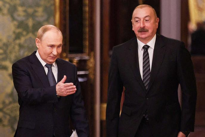 Ilham Alijev, Vladimir Putin | Vladimir Putin in Ilham Alijev med srečanjem oktobra letos | Foto Reuters