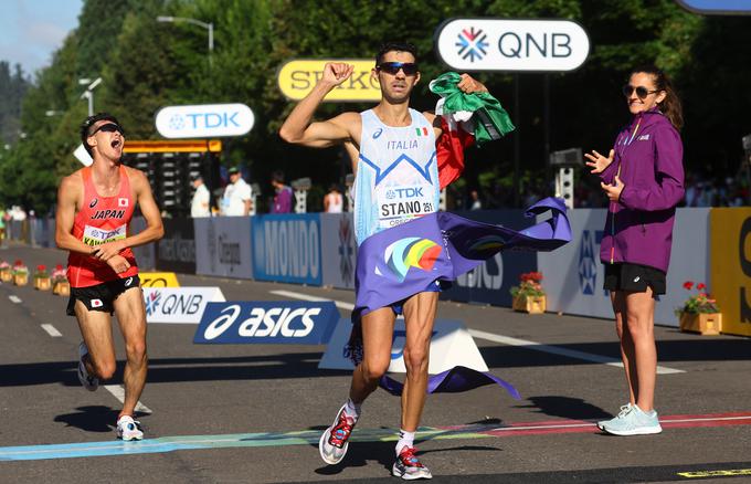 Massimo Stano je osvojil zlato medaljo v hoji na 35 km. | Foto: Reuters