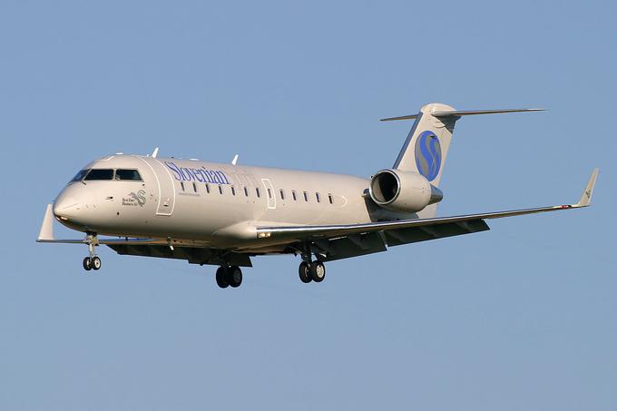 Bombardier CRJ-200 nekdanje "druge" slovenske letalske družbe Slovenian Spirit. | Foto: Thomas Hilmes/Wikimedia Commons