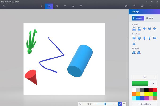 Slikar (Paint) se je obdržal kar 32 let. Microsoft si želi, da bi uporabniki presedlali na novega Slikarja 3D, a uporabniki ljubijo dobrega starega Slikarja. | Foto: Matic Tomšič