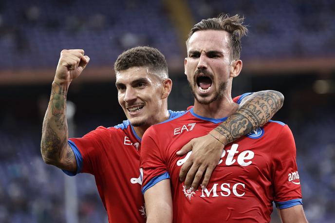 Fabian Ruiz | Veselje Španca Fabiana Ruiza, ko je Napoli v Genovi popeljal v vodstvo z 2:0. | Foto Reuters