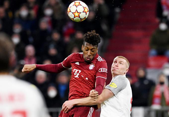 Kingsley Coman je v 2. minuti preprečil ekspresno vodstvo Salzburga v Münchnu. | Foto: Reuters