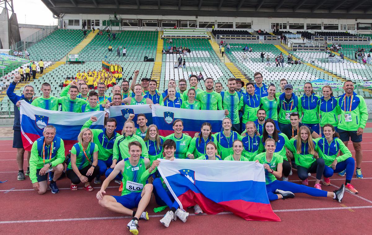 Slovenska atletska reprezentanca -  evropsko ekipno prvenstvo 2021 | Slovenska atletska reprezentanca si je v Bolgariji priborila pravico nastopa v prvi ligi. | Foto Peter Kastelic/AZS