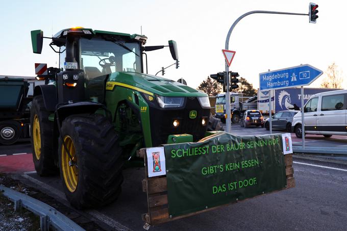 kmetje, protest, Nemčija, blokada, traktor | Foto: Reuters