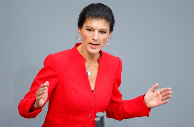 Sahra Wagenknecht, ki je nemško-iranskega rodu, Levici med drugim očita, da je postala bolj zelena od Zelenih. To naj bi bil tudi eden od razlogov za neuspeh Levice.  | Foto: Reuters