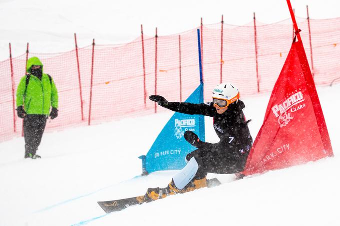 Gloria Kotnik je bila na prvi kvalifikacijski progi najhitrejša, na drugi pa je naredila napako in bila diskvalificirana. Na koncu je zasedla 31. mesto. | Foto: Morgan Kristan/Sportida