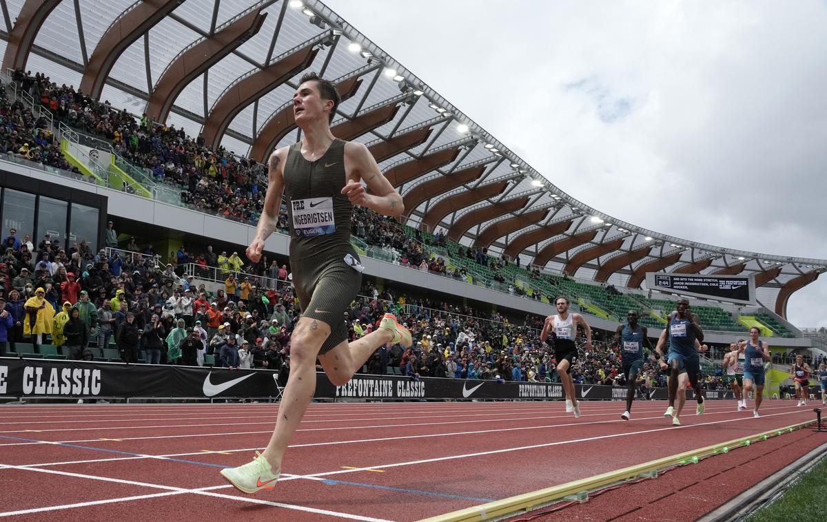 Jakob Ingebrigtsen | Domačin Jakob Ingebrigtsen je tekel najboljši izid sezone na eno miljo. | Foto Reuters