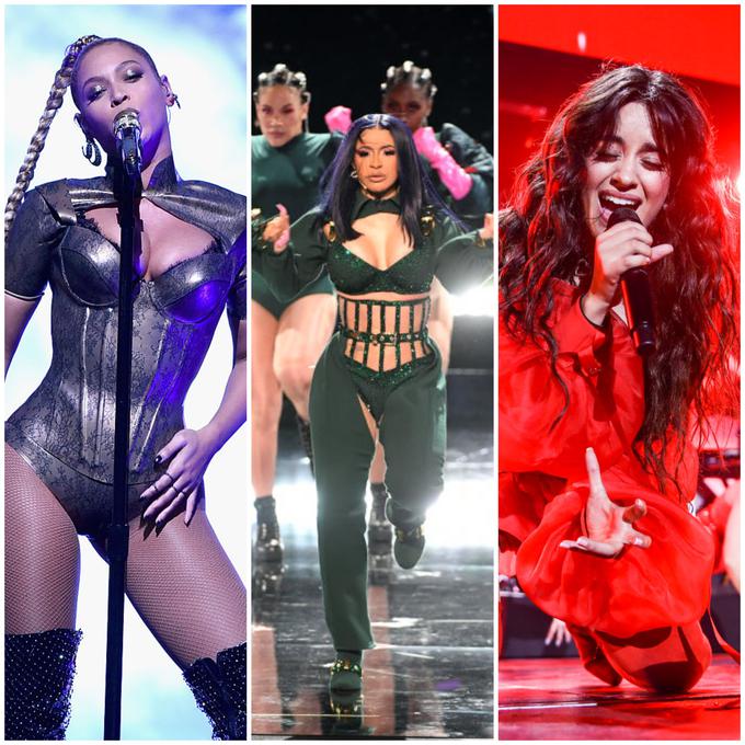 Beyoncé, Cardi B in Camila Cabello | Foto: Getty Images