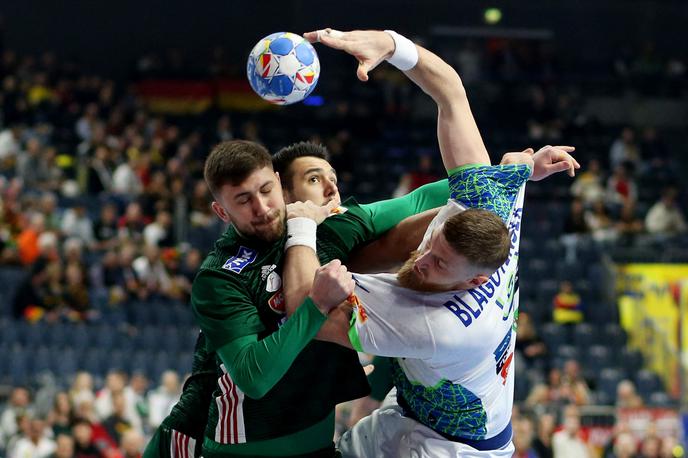 EP rokomet Slovenija Madžarska | Blaž Blagotinšek se je po bolezni vrnil v kader in zadeval že v prvem polčasu. | Foto Reuters