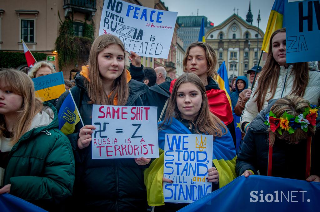 Shod za Ukrajino ob 1. obletnici vojne