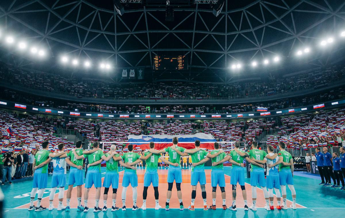 SP v odbojki 2022 (Stožice): Slovenija - Ukrajina, slovenska odbojkarska reprezentanca, Stožice | Slovenci se bodo za olimpijsko vozovnico septembra in oktobra potegovali na Japonskem. | Foto Siniša Kanižaj/Sportida