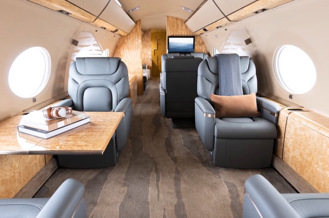 Notranjost letala gulfstream G650. | Foto: FlexJet