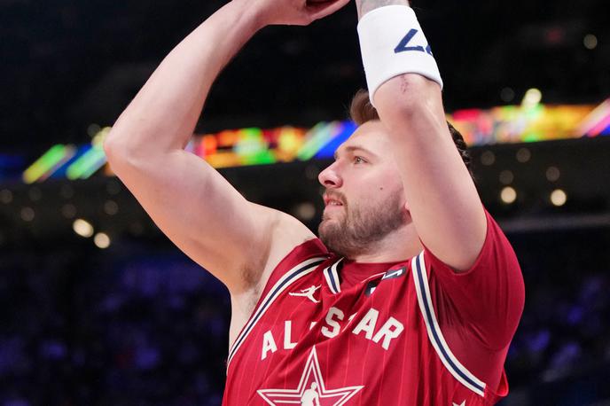 Luka Dončić All-Star 2024 | Luka Dončić je še petič nastopil na tekmi vseh zvezd, dosegel je sedem točk. | Foto Reuters