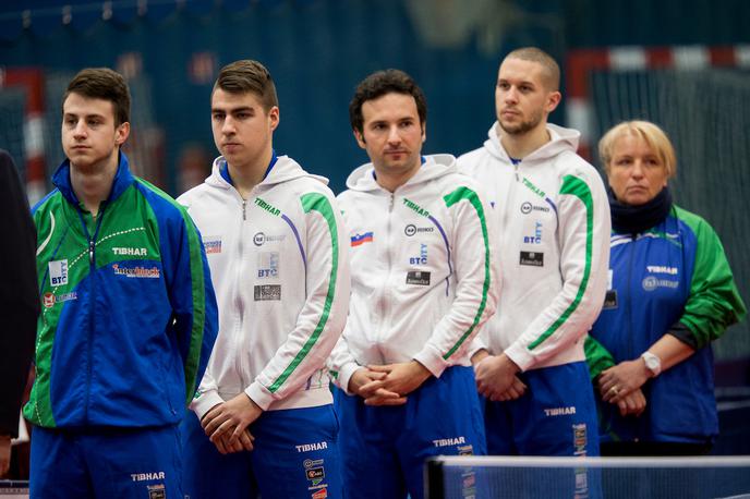 Namizni tenis Bojan Tokić Andreja Ojsteršek Urh | Slovenska moška namiznoteniška reprezentanca je brez težav ugnala Nizozemsko. | Foto Urban Urbanc/Sportida