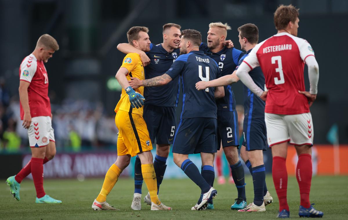 Danska Finska | Finci so priredili prvo veliko presenečenje na letošnjem Euru. | Foto Reuters