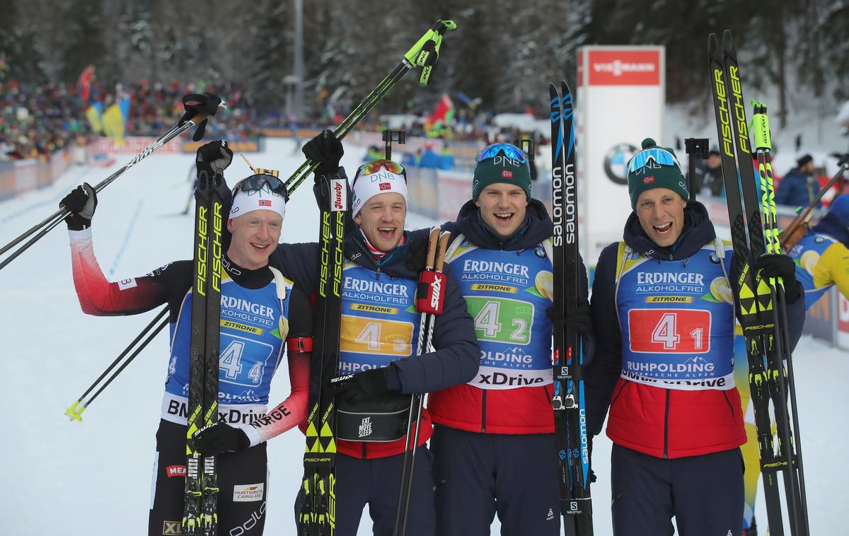 Norveška, biatlon, štafeta | Zmage so se veselili Norvežani. | Foto Getty Images