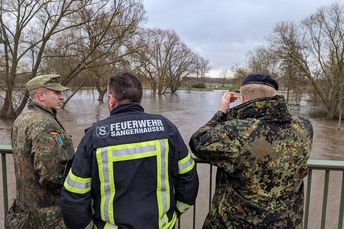 Mansfeld-Südharz, poplave | Obilne padavine in taljenje snega so v zadnjem času povzročili poplave v več delih Nemčije. Po napovedi državnega meteorološkega urada se bodo razmere v prihodnjih dneh nekoliko umirile. Na fotografiji je poplavljeno območje v deželi Saška - Anhalt. | Foto Guliverimage