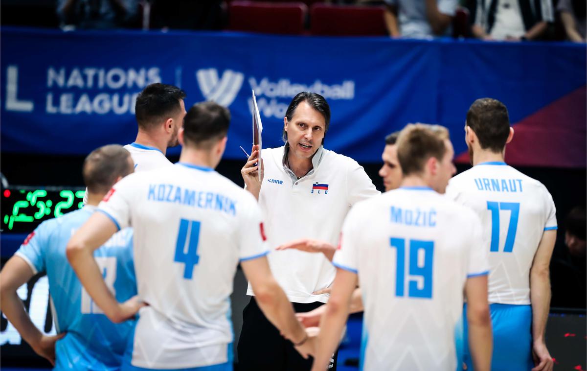 slovenska odbojkarska reprezentanca : Bolgarija, liga narodov, Gheorghe Cretu | Slovenska odbojkarska reprezentanca ima danes tekmovanja prost dan, znova bo na delu v soboto ob 5.40, ko se bo pomerila s Francijo. | Foto Volleyballworld