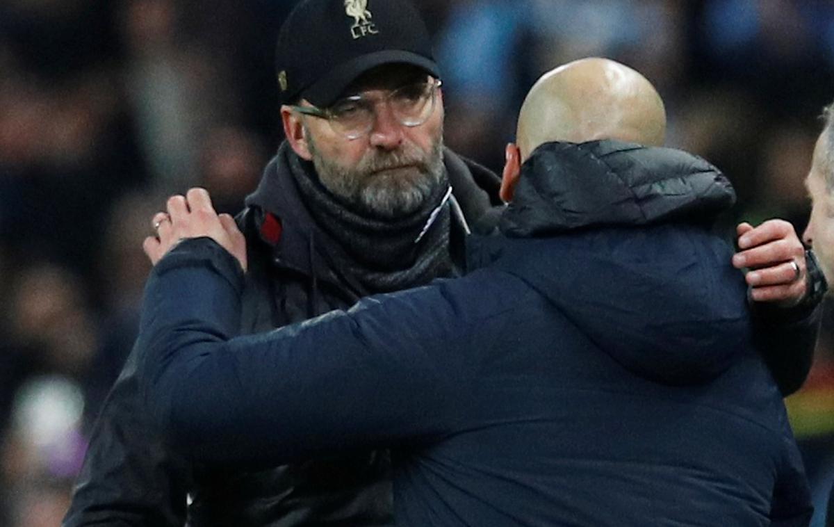 Guardiola Klopp | Jürgen Klopp je moral prvič v tej sezoni na Otoku priznati poraz. | Foto Reuters