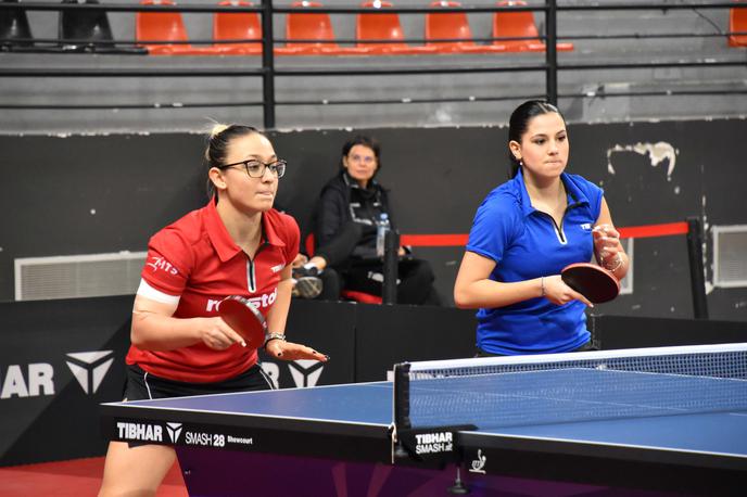 Sara Tokić in Luciana Mitrofan | Sara Tokić in Luciana Mitrofan sta si v Skopju priborili srebrno odličje. | Foto worldtabletennis.si