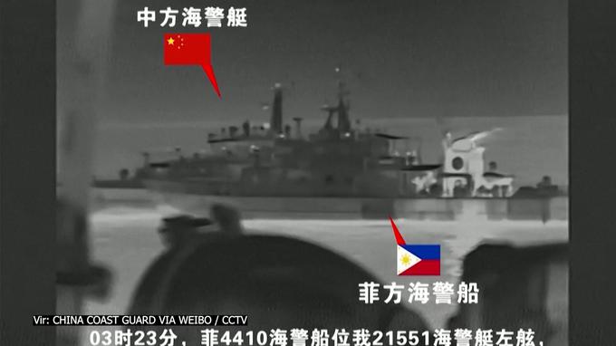 Trčenje Južnokitajsko morje | Foto: CHINA COAST GUARD VIA WEIBO / CCTV via Reuters