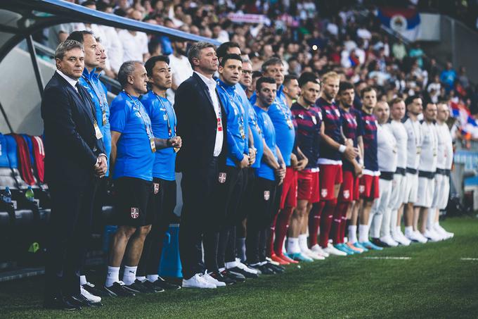 Dragan Stojković je s Srbijo leta 2022 gostoval v Ljubljani in remiziral z 2:2. Takrat je Slovenijo zaradi bolezni Matjaža Keka vodil njegov pomočnik Boštjan Cesar. | Foto: Grega Valančič/Sportida