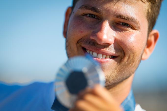 Toni Vodišek je v Marseillu prikajtal do srebrne olimpijske medalje. | Foto: Anže Malovrh/STA