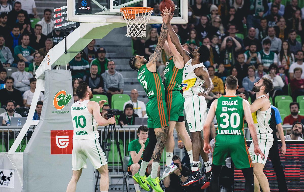 Cedevita Olimpija : Bursaspor EuroCup | Košarkarji Cedevite Olimpije so po hudem boju s 83:85 izgubili z Bursasporjem. | Foto Grega Valančič/Sportida