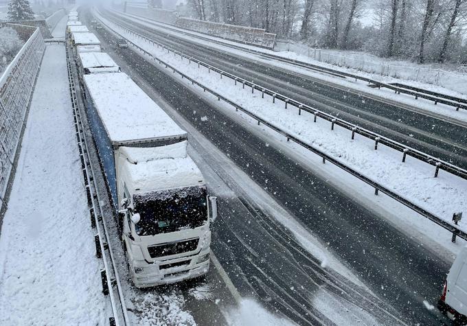 Izločanje tovornih vozil pri Vrhniki | Foto: Gregor Pavšič