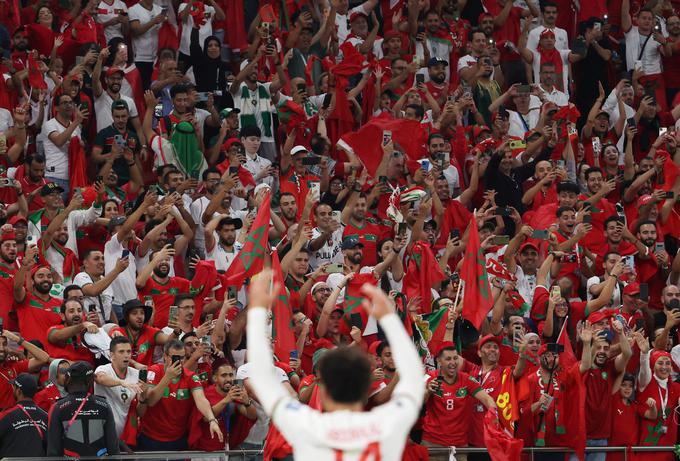 Navijači Maroka so prišli v nedeljo v Katarju na svoj račun. | Foto: Reuters