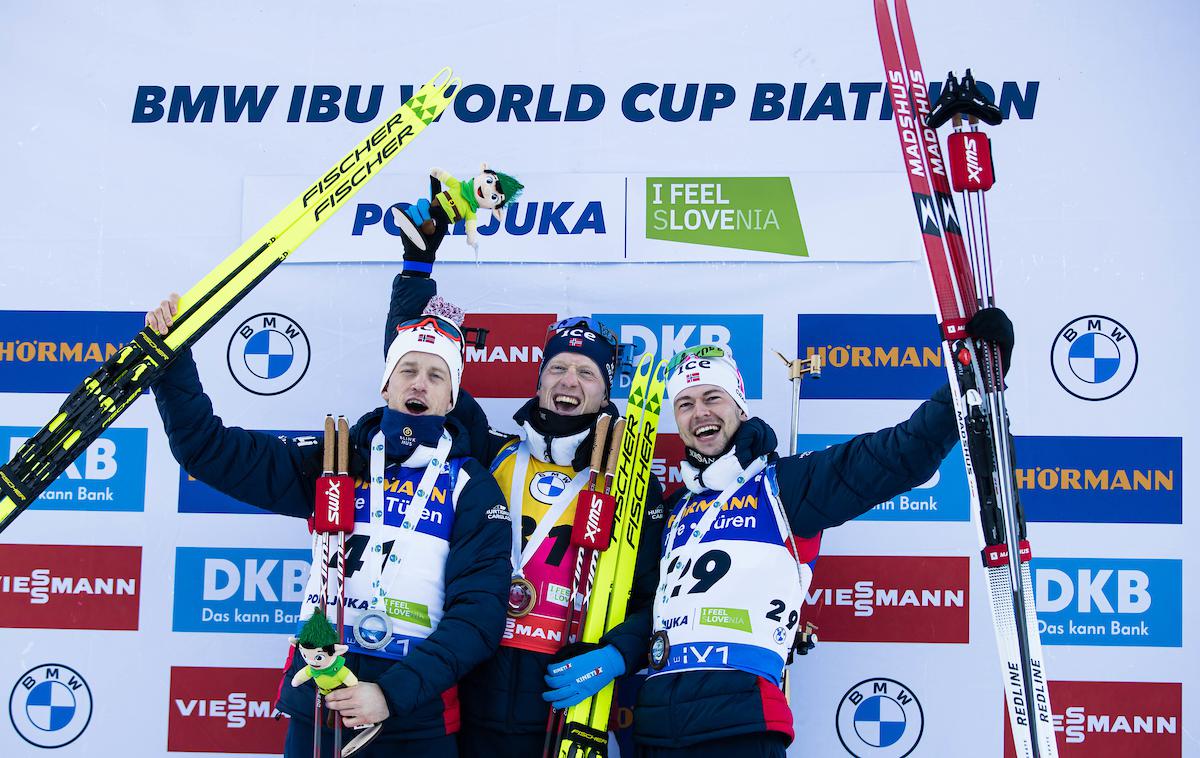 Tarjei Boe, Johannes Thingnes Boe, Sturla Holm Laegreid | V čem je skrivnost norveškega uspeha? "Tega vam ne smemo povedati!" | Foto Grega Valančič/Sportida