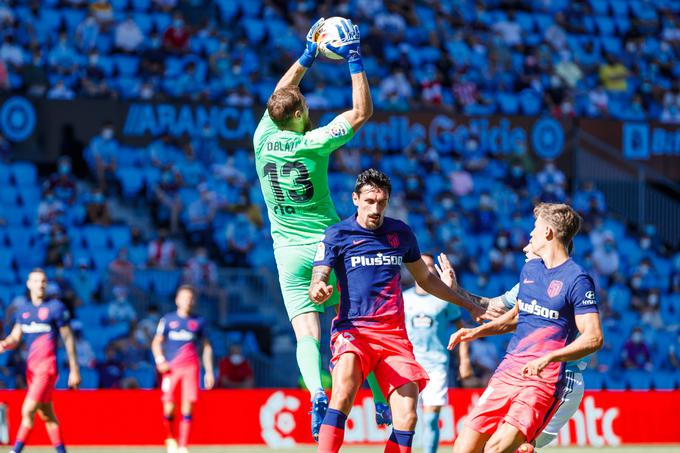 Jan Oblak je na gostovanju v Vigu pomagal Atleticu do zmage z 2:1. Edini zadetek je prejel z bele točke. | Foto: Guliverimage/Vladimir Fedorenko